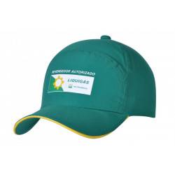 Boné Japonês com tecido de Brim e Bordado