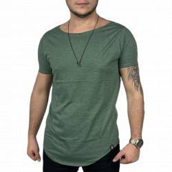 Camiseta LongLine Gola Canoa